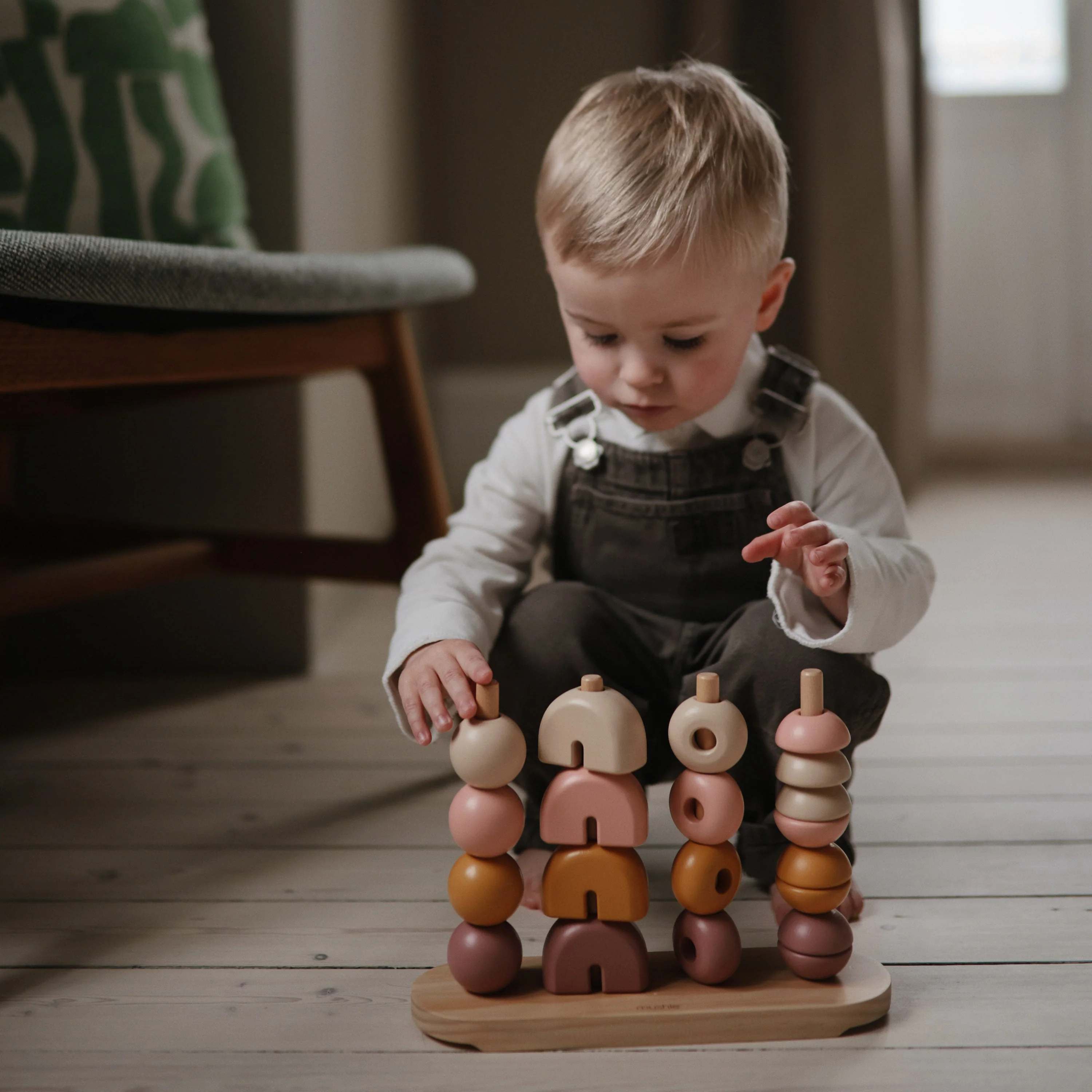 Mushie Wooden Multi Shape Stacker - Image 10