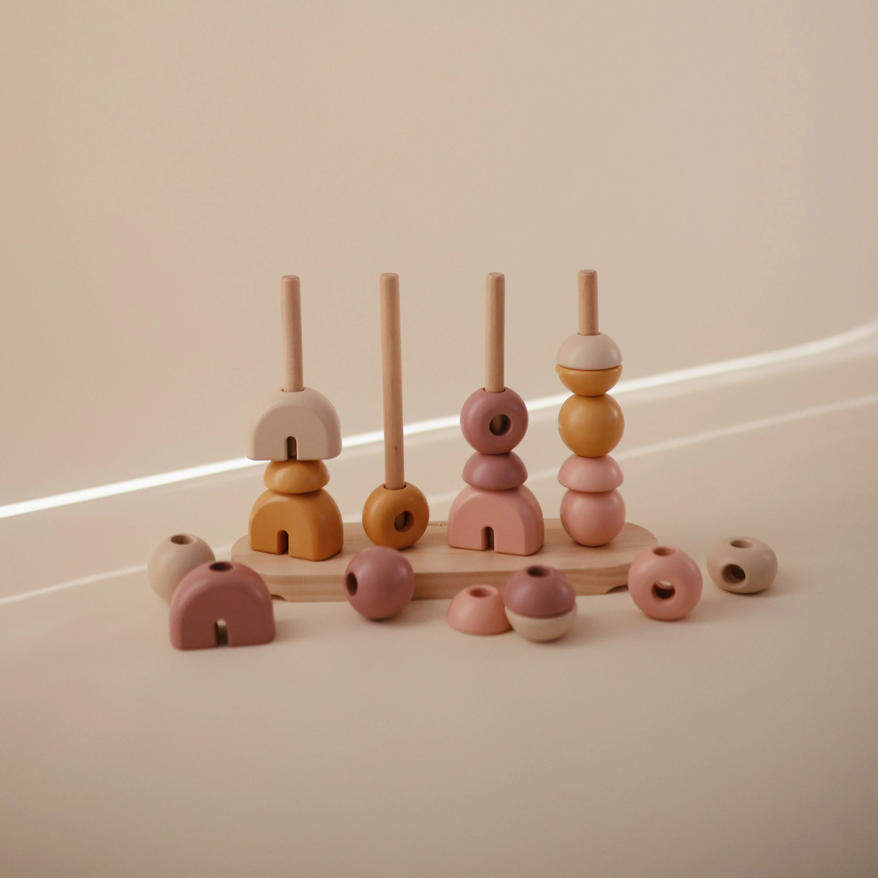 Mushie Wooden Multi Shape Stacker - Image 13