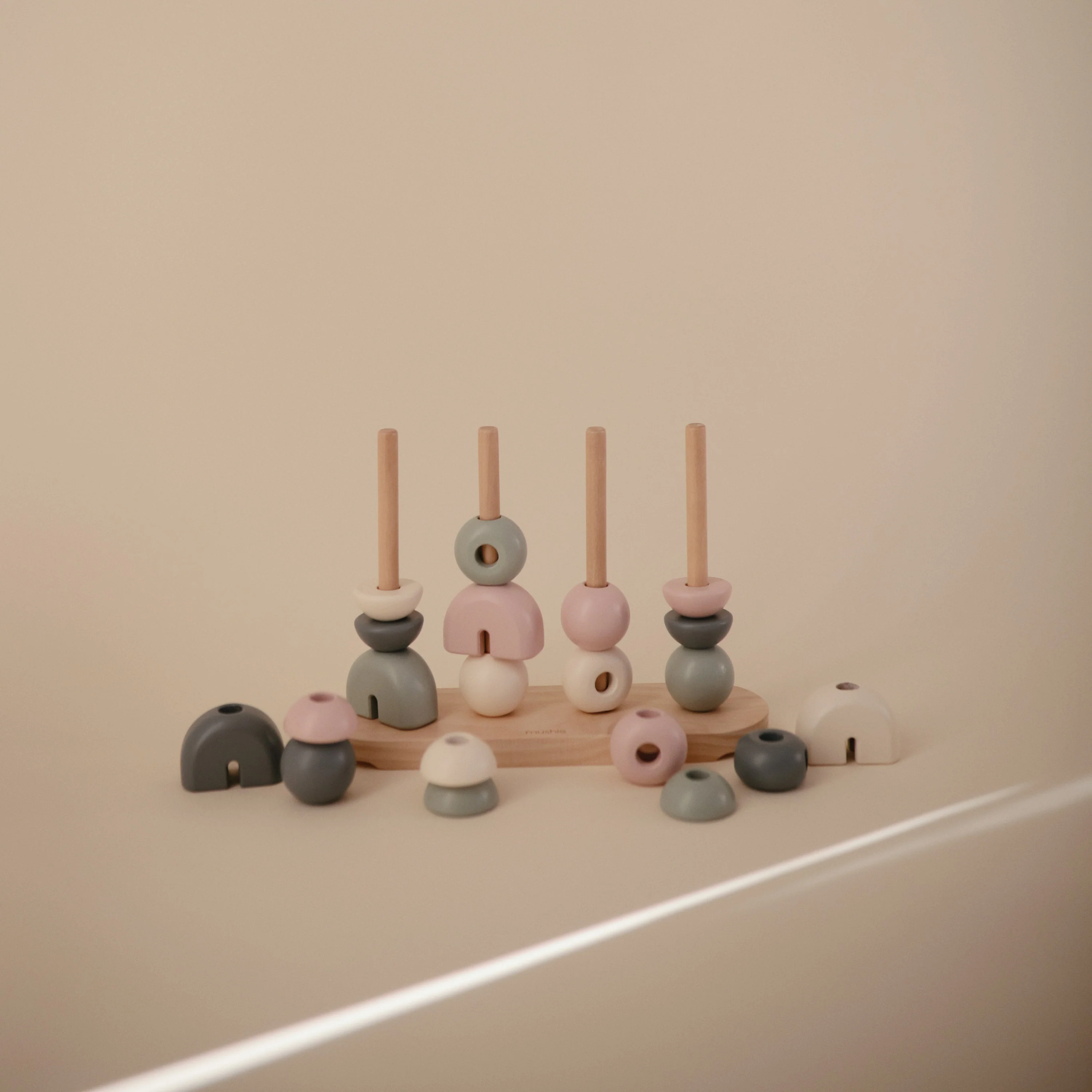 Mushie Wooden Multi Shape Stacker - Image 14