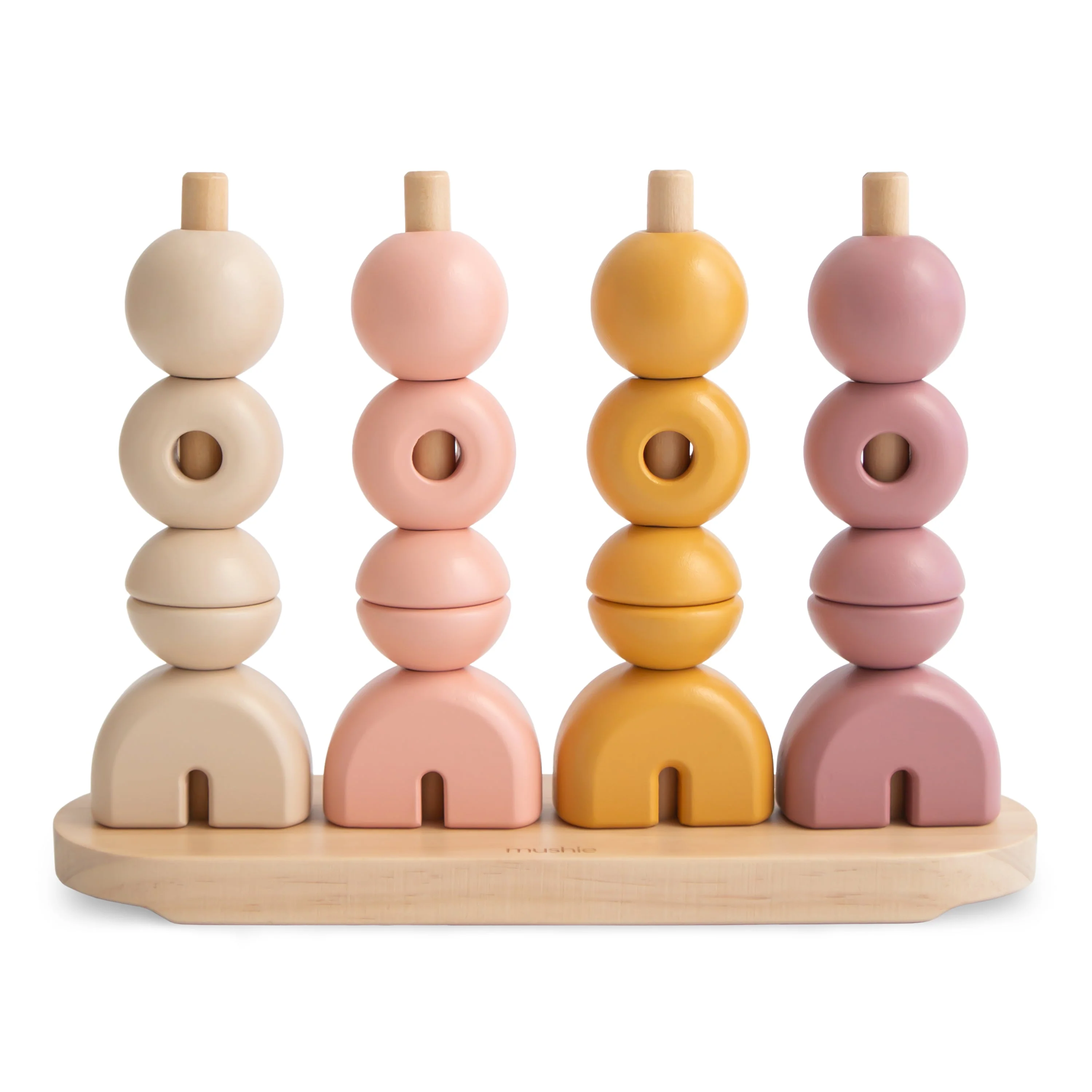 Mushie Wooden Multi Shape Stacker - Image 2