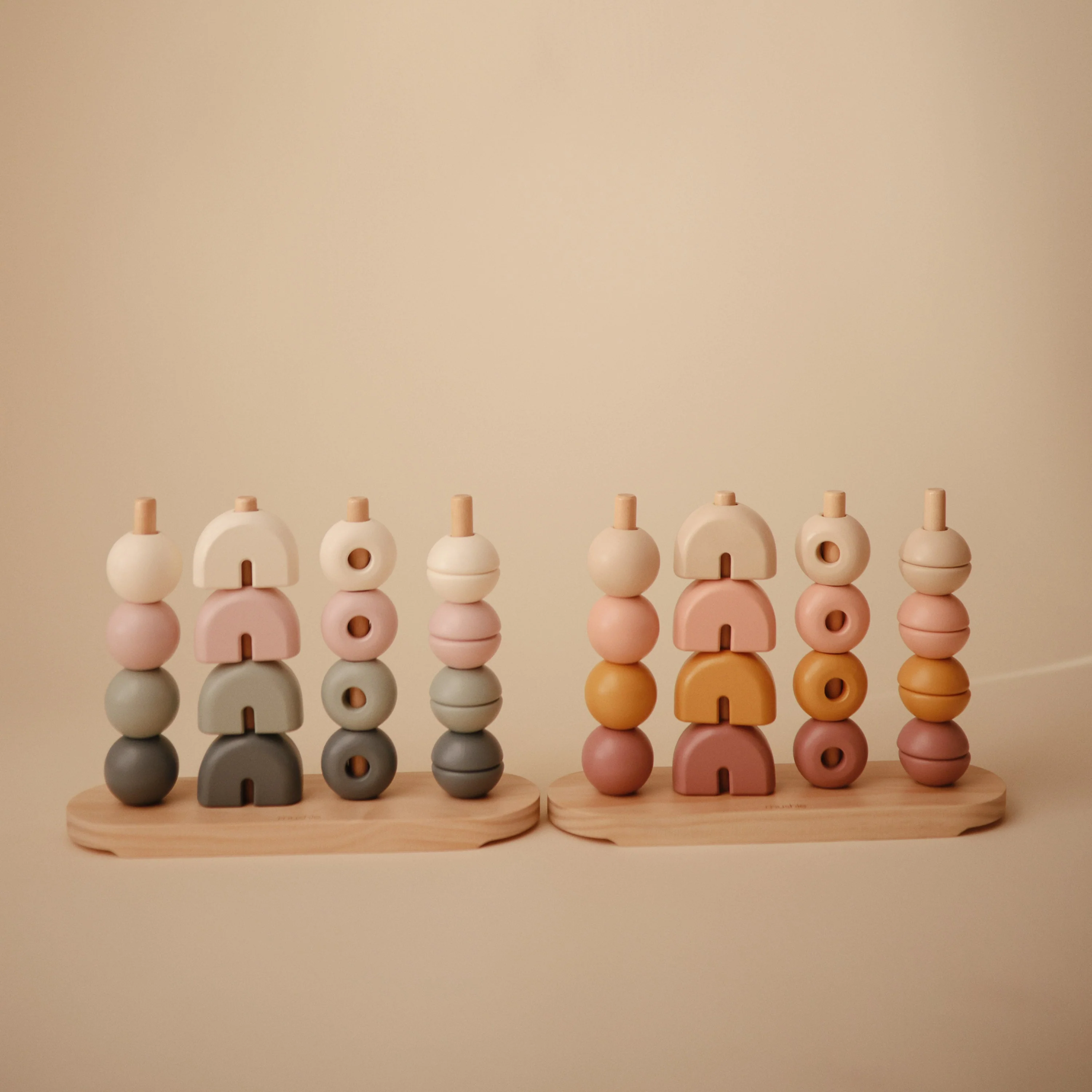 Mushie Wooden Multi Shape Stacker - Image 4