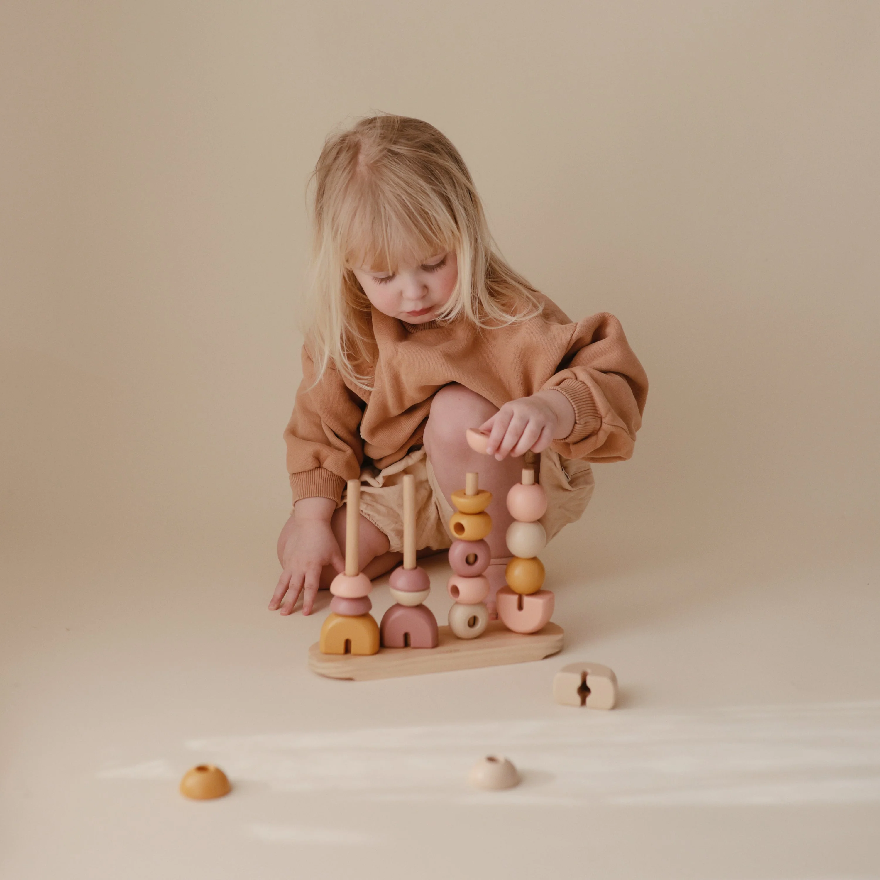 Mushie Wooden Multi Shape Stacker - Image 7