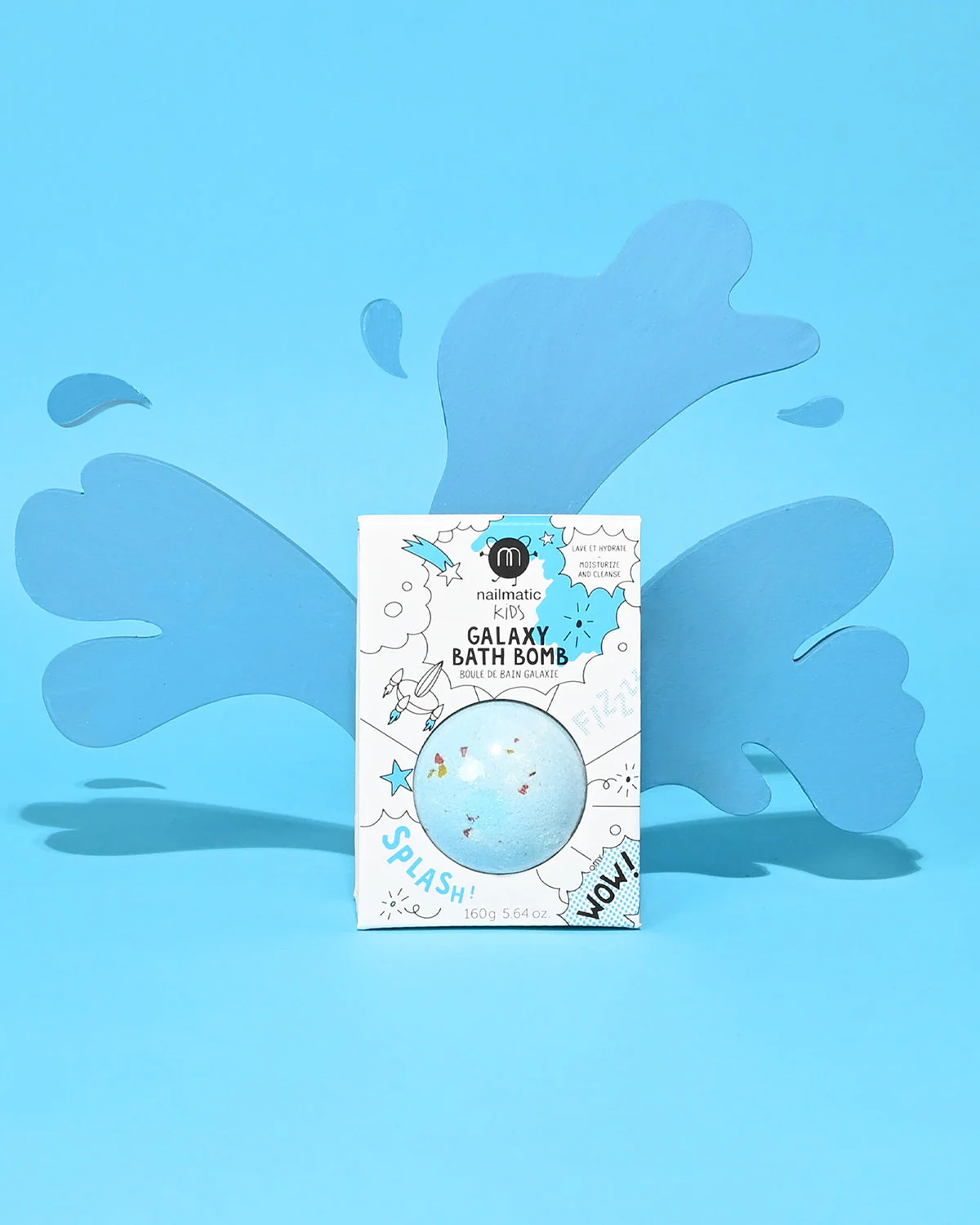 Nailmatic Bath Bomb for Kids GALAXY COMET Red Flakes - Image 3