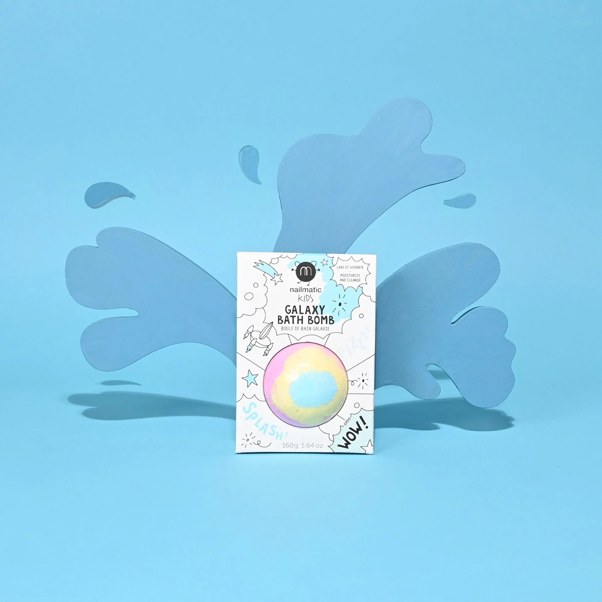 Nailmatic Bath Bomb for Kids GALAXY ORIGINAL Blue Yellow - Image 3