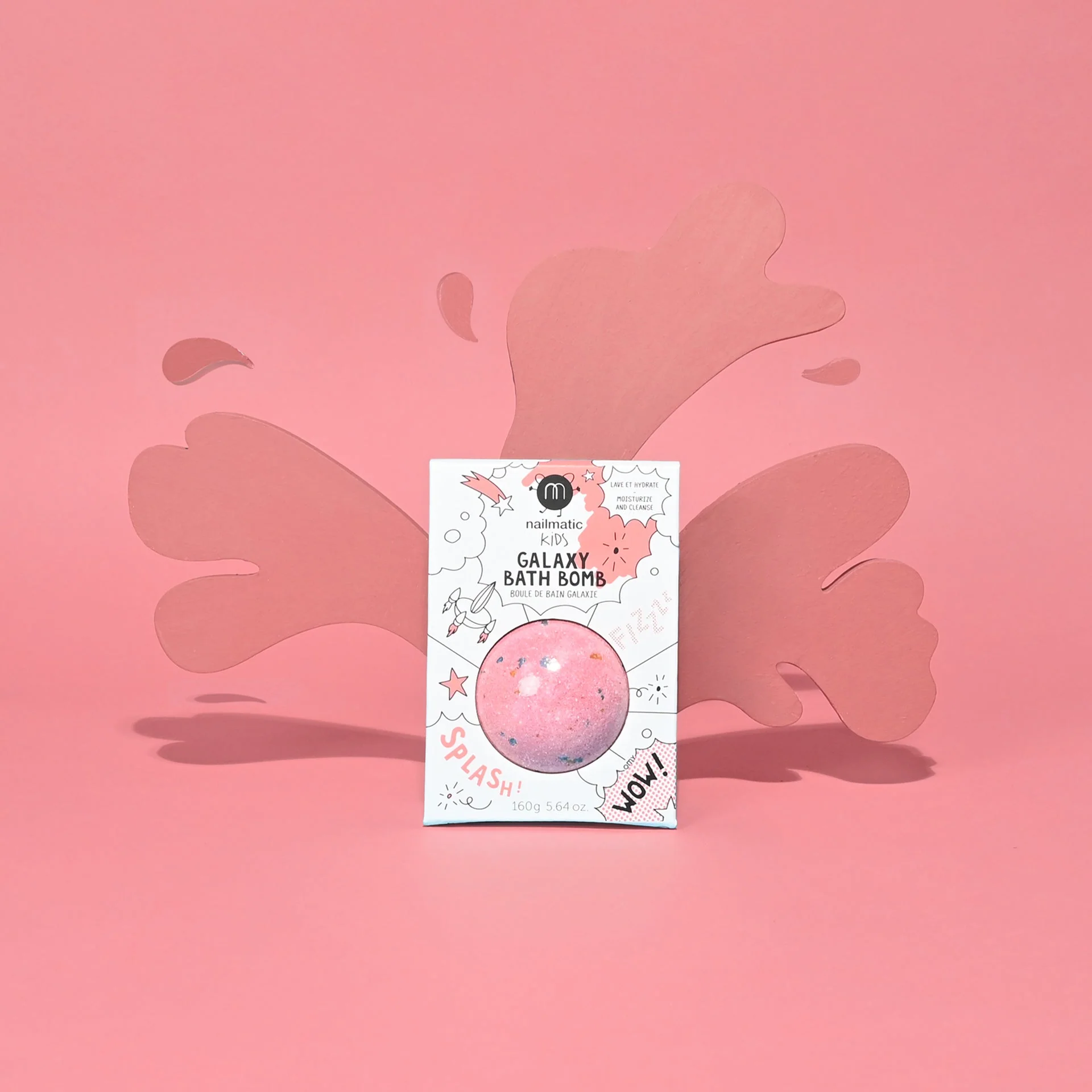 Nailmatic Bath Bomb for Kids GALAXY REDPLANET Red Blue - Image 3