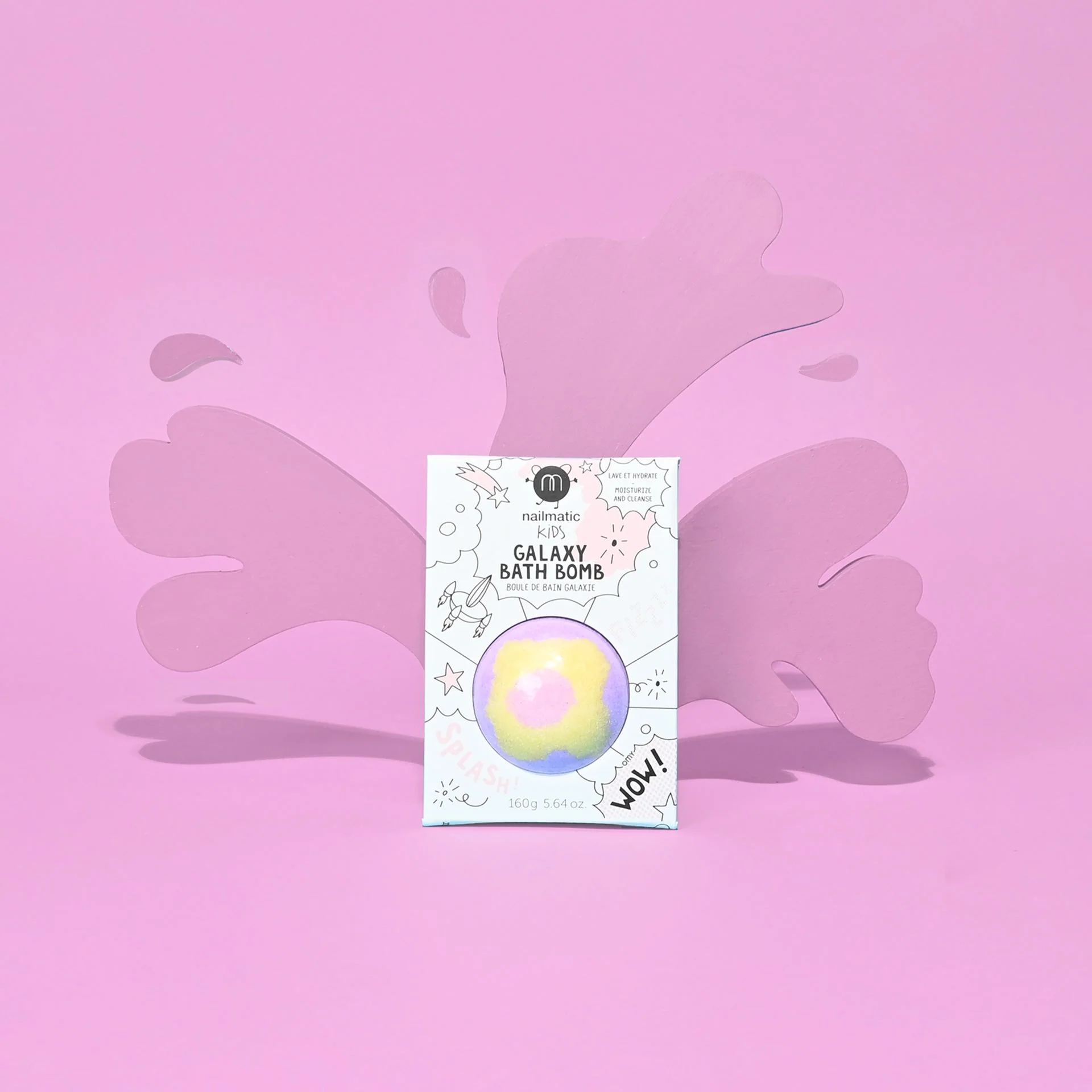 Nailmatic Bath Bomb for Kids GALAXY SUPERNOVA Pink Yellow Purple - Image 3