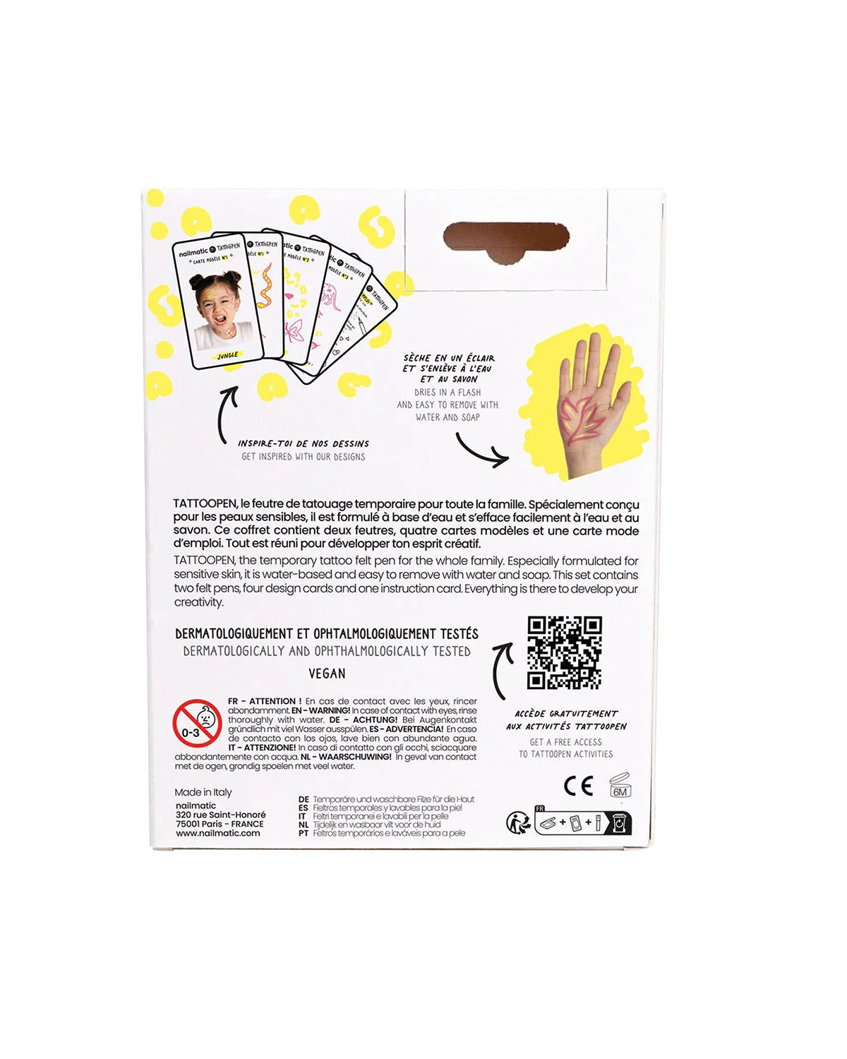 Nailmatic Tattoo Pen Set for Kids JUNGLE - Image 3