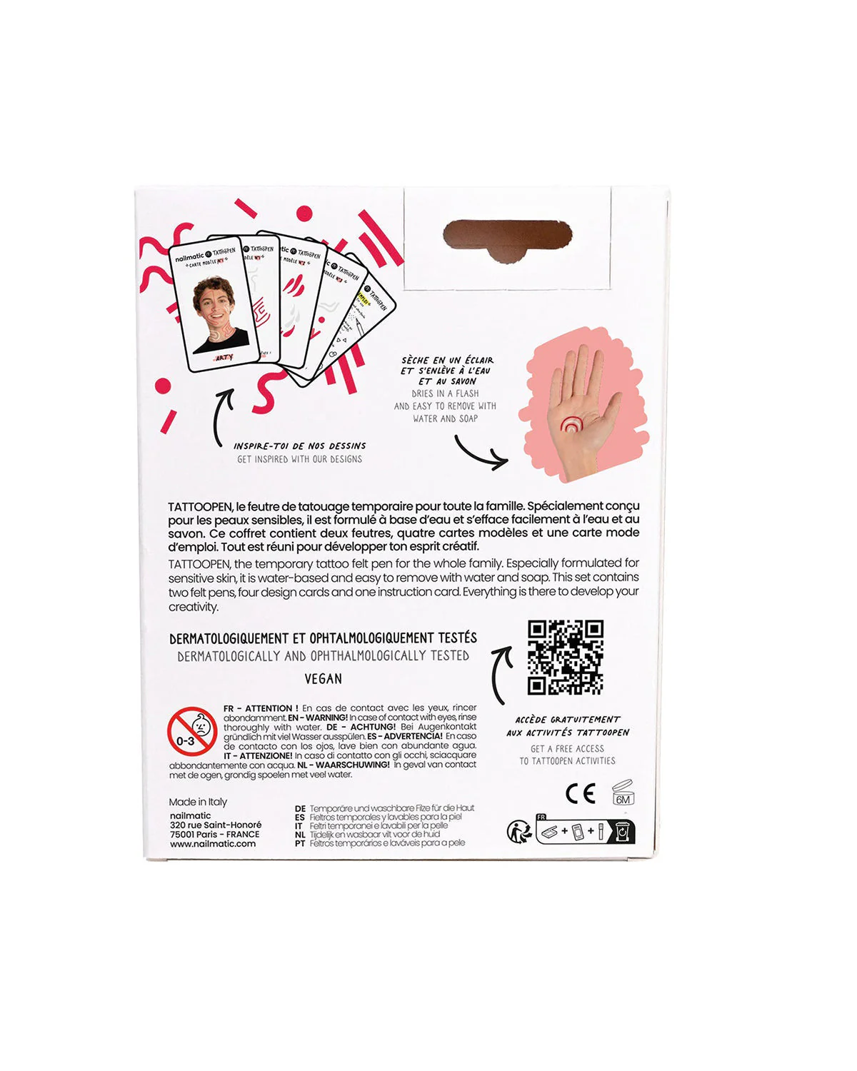 Nailmatic Tattoo Pen Set for Kids ARTY - Image 3