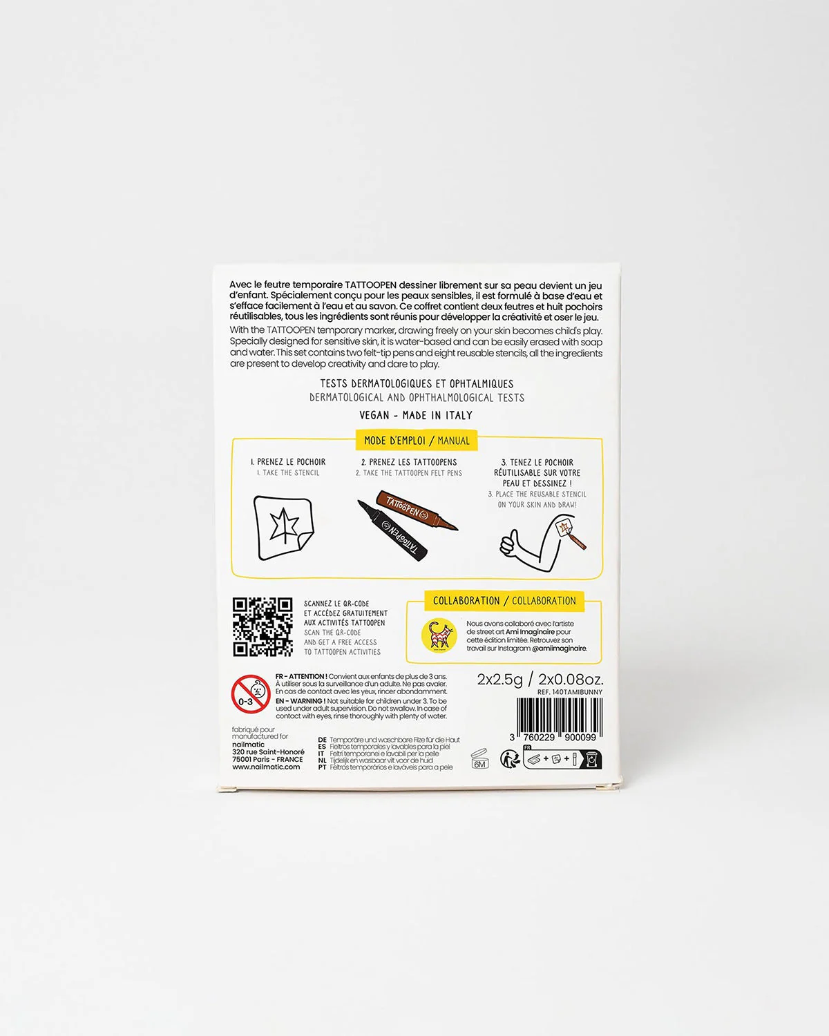 Nailmatic Tattoo Pen Set for Kids BUNNY - Image 3