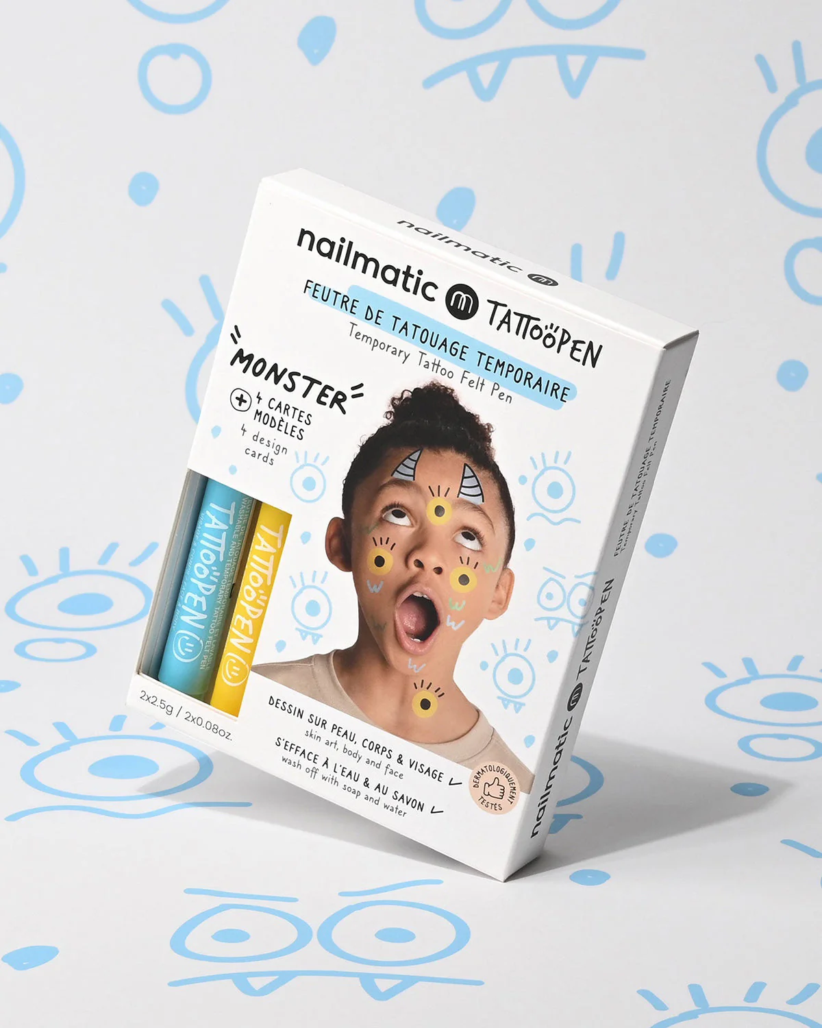 Nailmatic Tattoo Pen Set for Kids MONSTER - Image 2