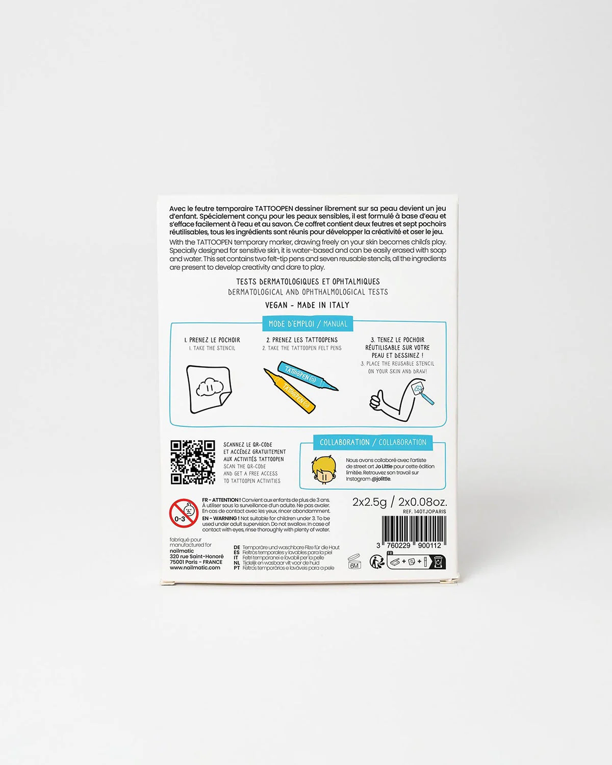 Nailmatic Tattoo Pen Set for Kids PARIS - Image 3