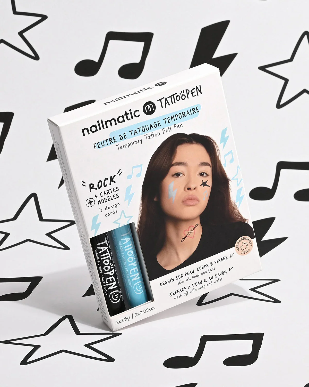 Nailmatic Tattoo Pen Set for Kids ROCK - Image 2