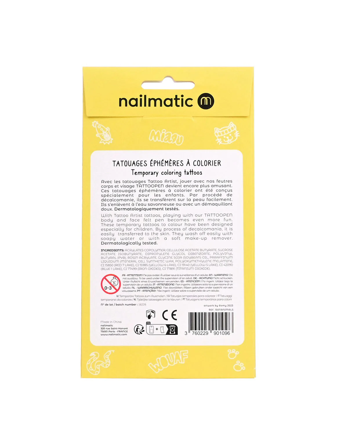 Nailmatic Tattoo Temporary for Kids ANIMALS - Image 2