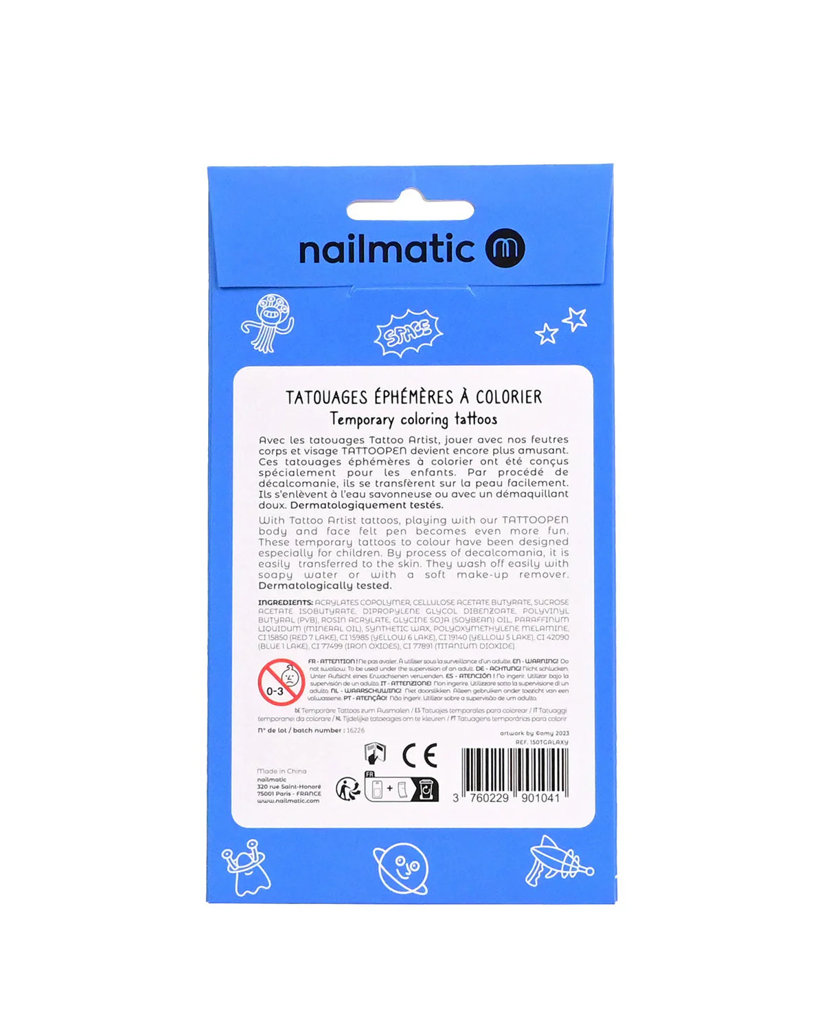 Nailmatic Tattoo Temporary for Kids GALAXY - Image 2