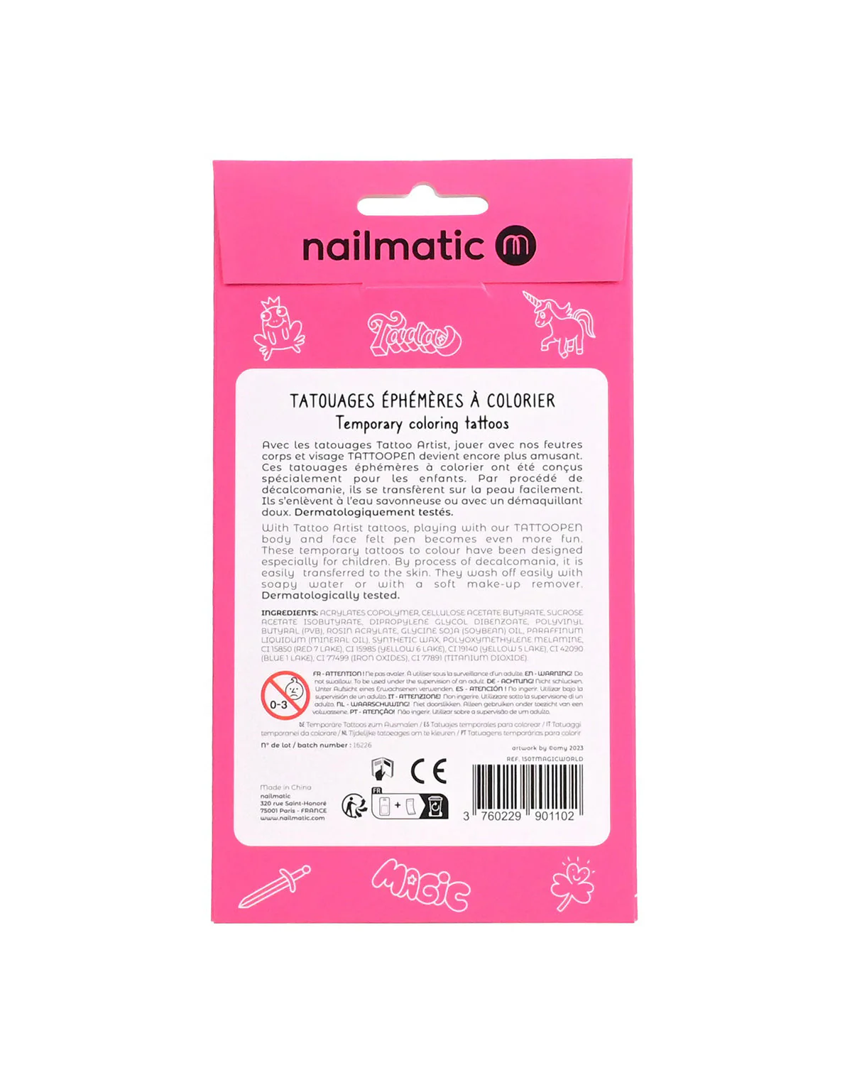 Nailmatic Tattoo Temporary for Kids MAGIC WORLD - Image 2