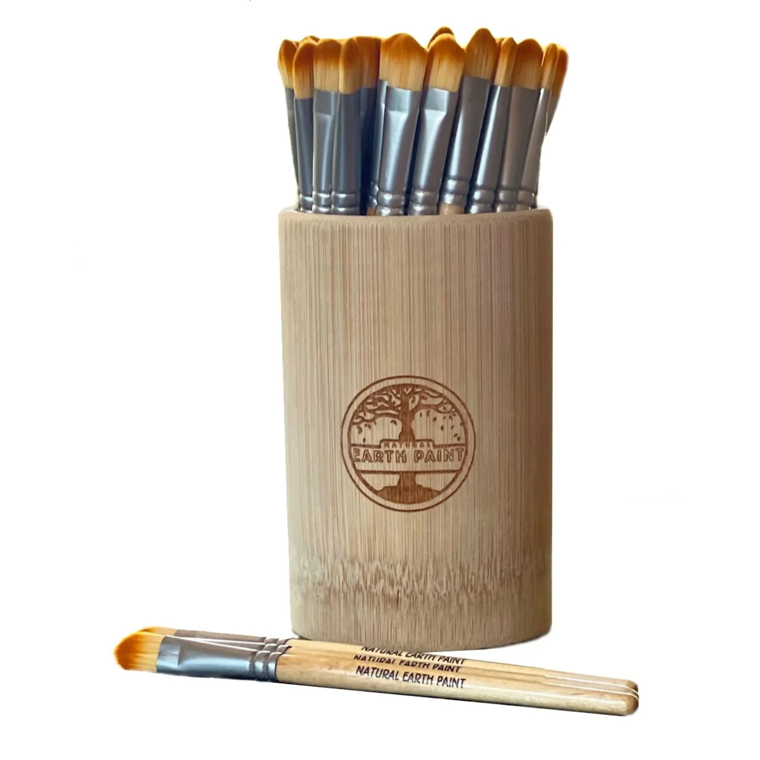 Natural Earth Paint Bamboo Paint Brush - Image 2