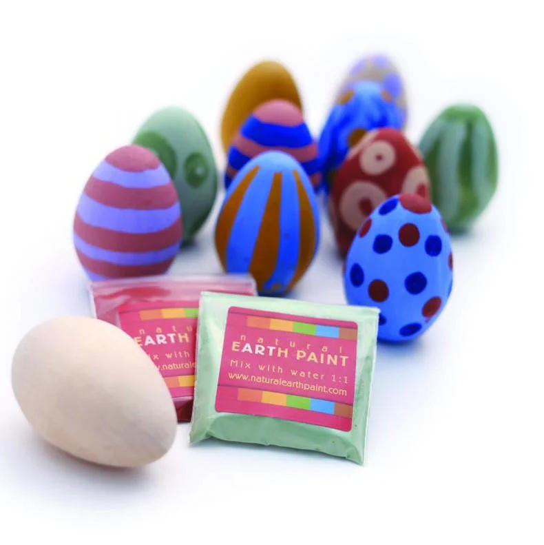 Natural Earth Paint Wooden Egg Craft Kit - Image 5