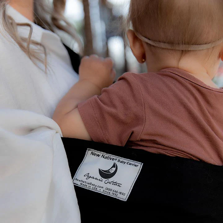 New Native® Inc. Organic Cotton Baby Carrier Black - Image 3