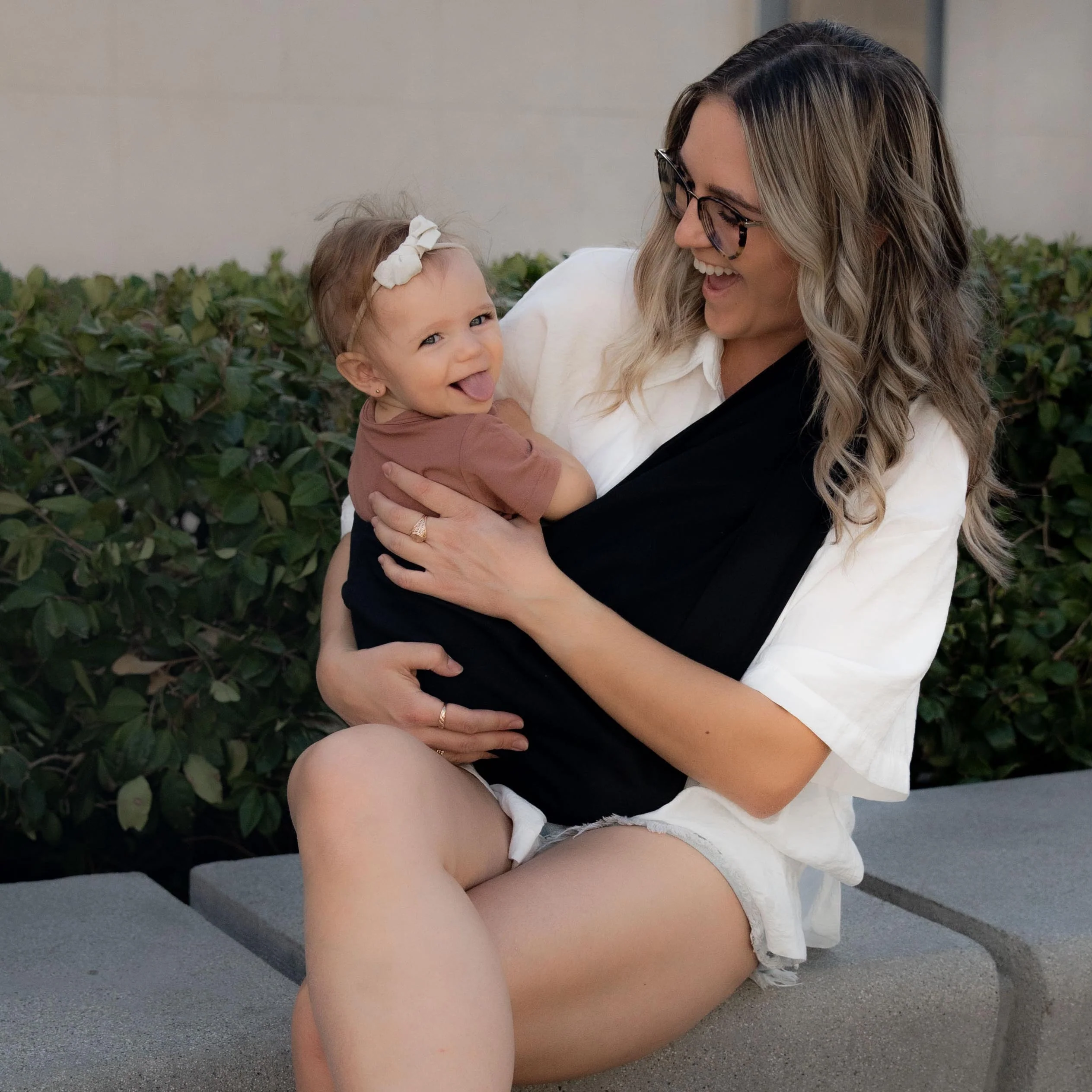 New Native® Inc. Organic Cotton Baby Carrier Black - Image 4