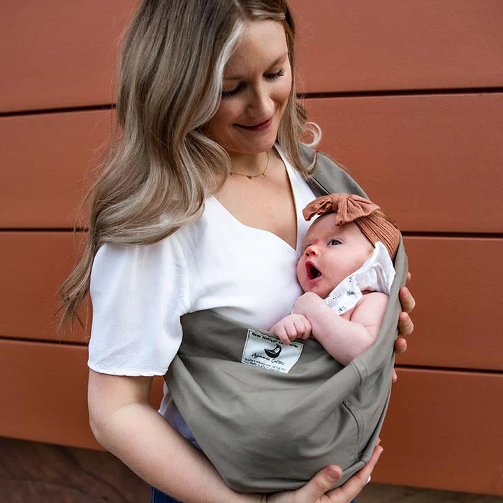 New Native® Inc. Organic Cotton Baby Carrier Khaki - Image 5