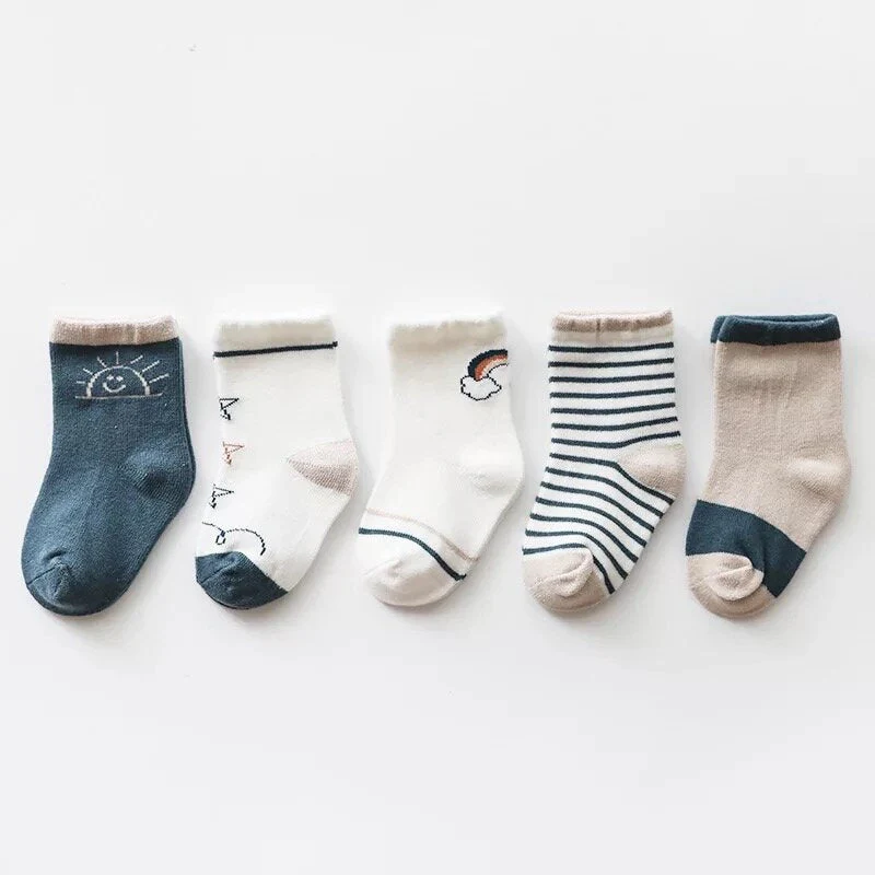 ozznekshoes Organic Cotton Kids’ Socks |Sunset Socks for Toddlers - Image 4