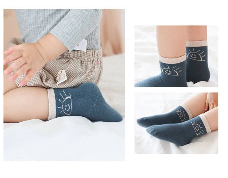 ozznekshoes Organic Cotton Kids’ Socks |Sunset Socks for Toddlers - Image 5