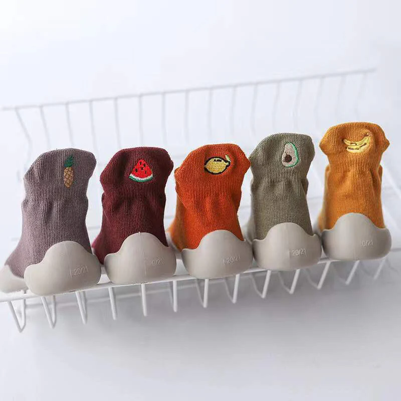 Ozznek Shoes  Organic Cotton Sock Shoes – Flexible, Non-Slip Baby Socks - Fruity - Image 7