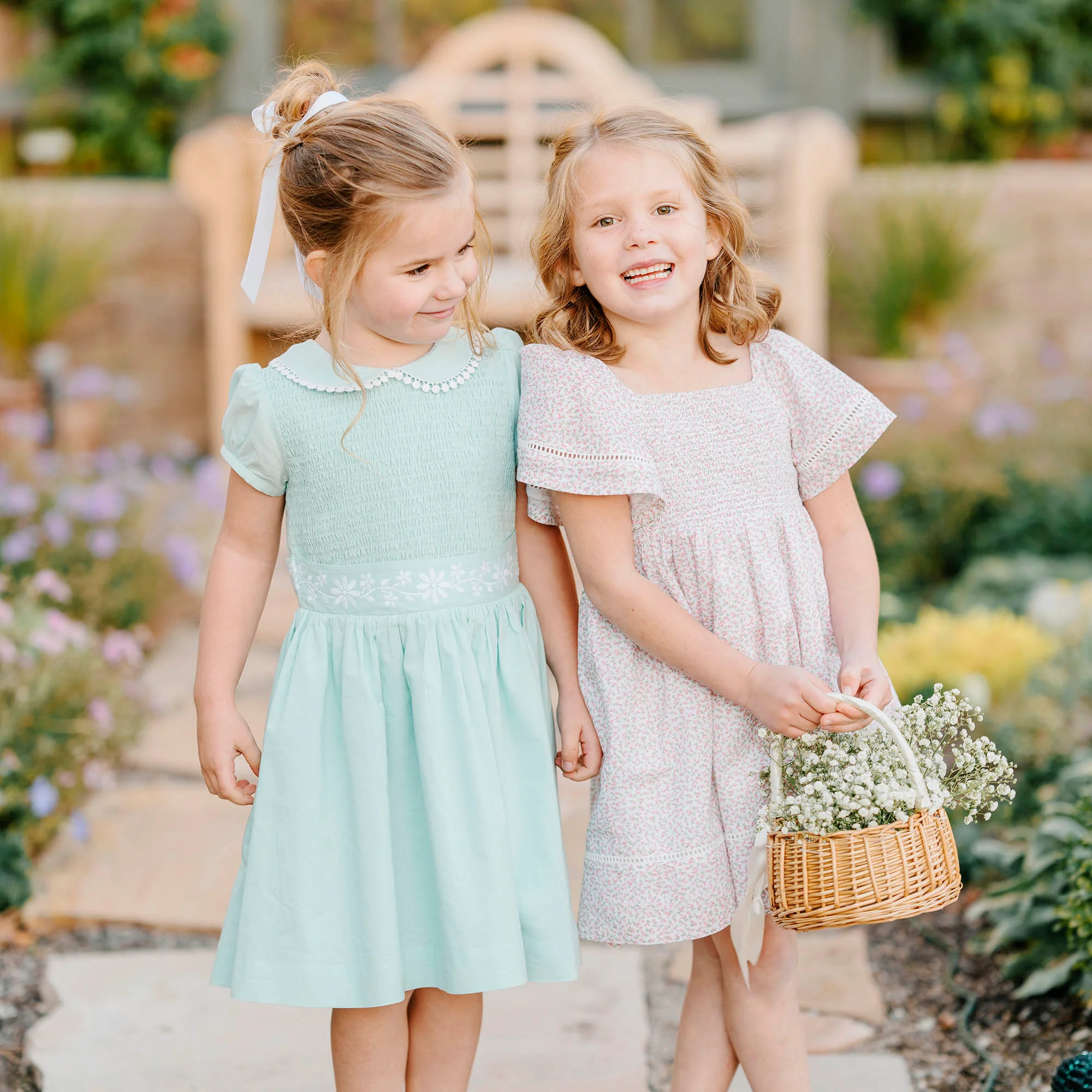 Hope & Henry Organic Smocked Bell Sleeve Dress - Image 3