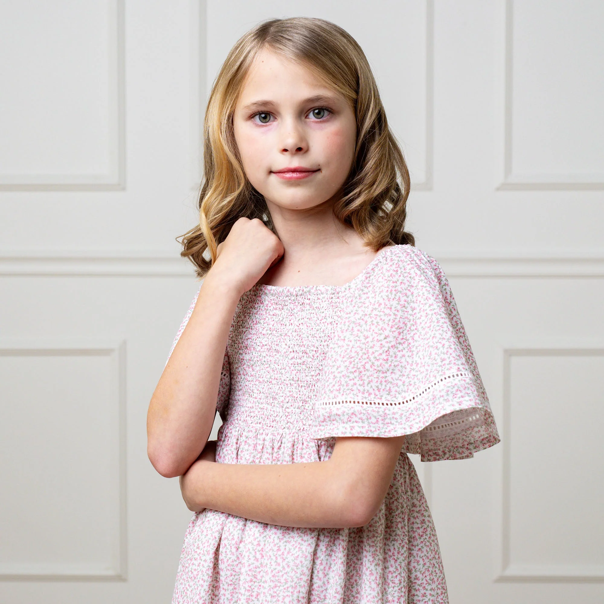 Hope & Henry Organic Smocked Bell Sleeve Dress - Image 6