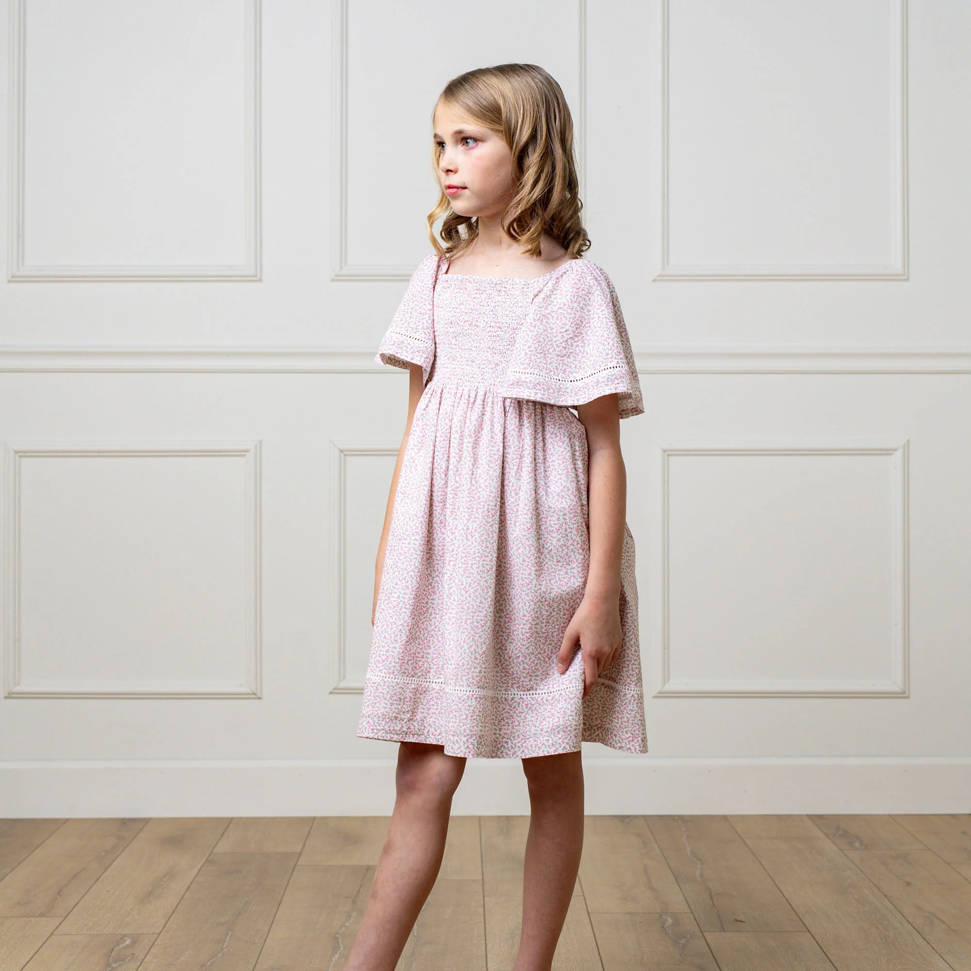 Hope & Henry Organic Smocked Bell Sleeve Dress - Image 7