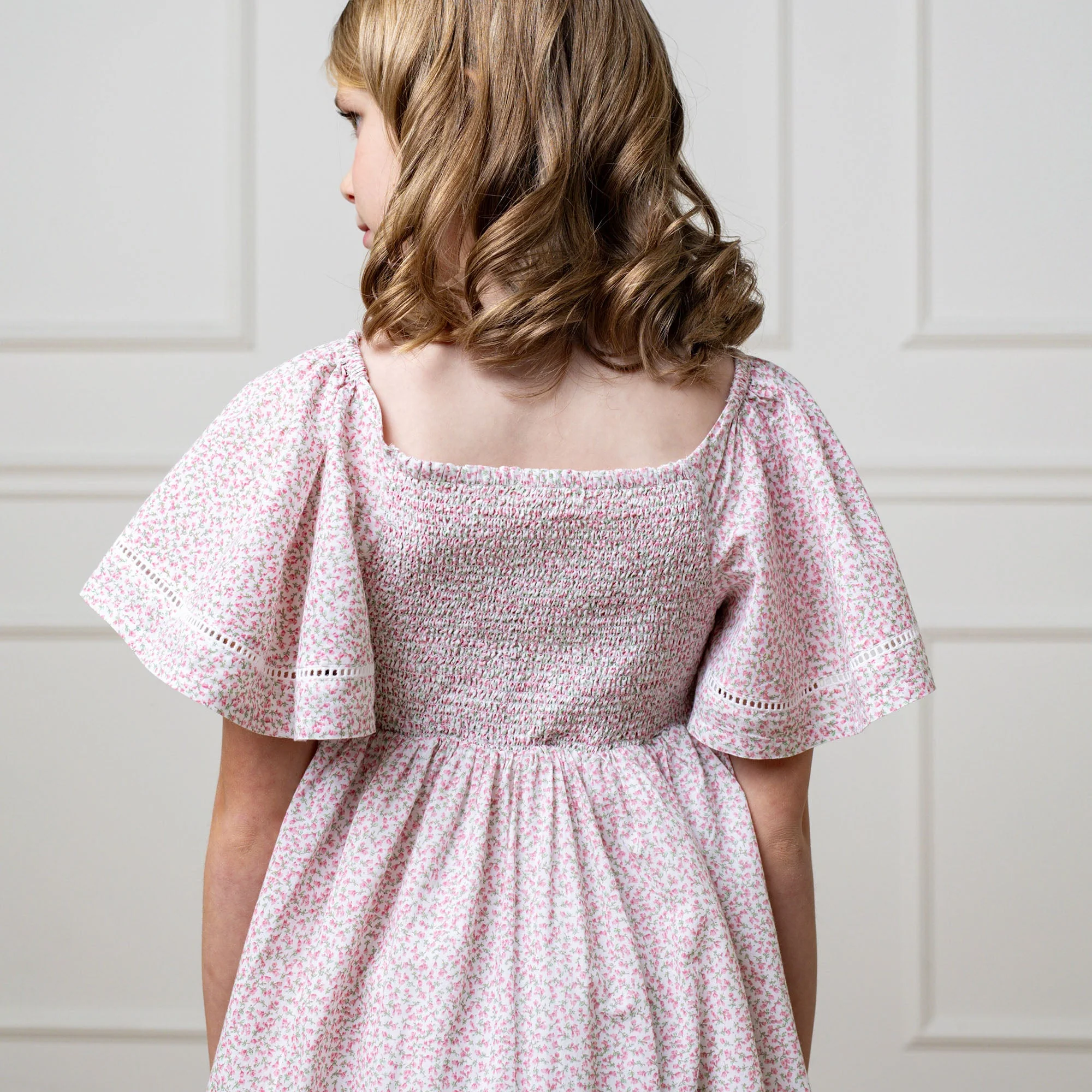 Hope & Henry Organic Smocked Bell Sleeve Dress - Image 8