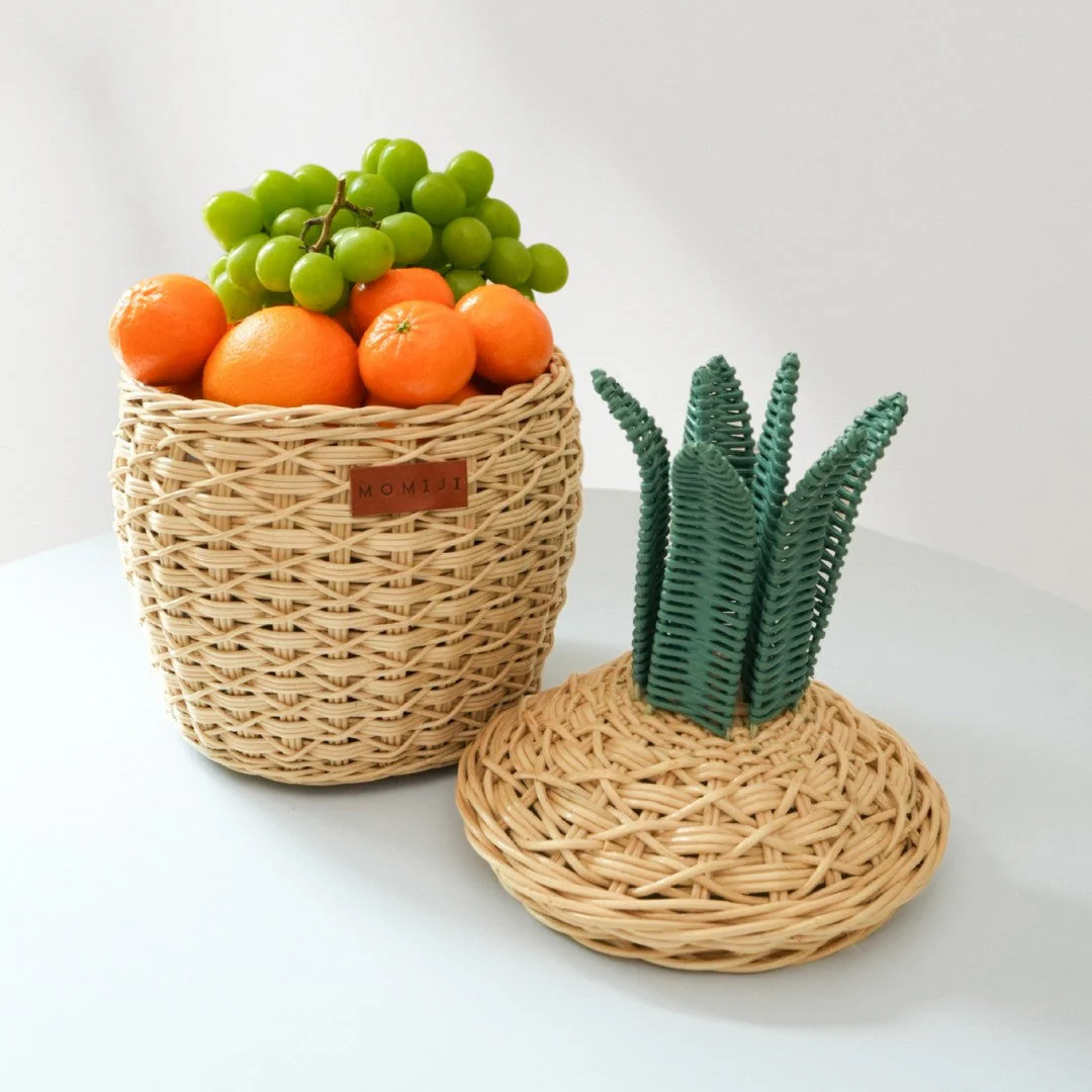 Momiji Pineapple Storage Basket Small - Natural - Image 2