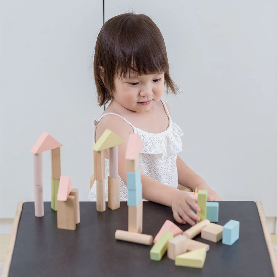 PlanToys 40-Piece Small Unit Blocks – Pastel Set - Image 3