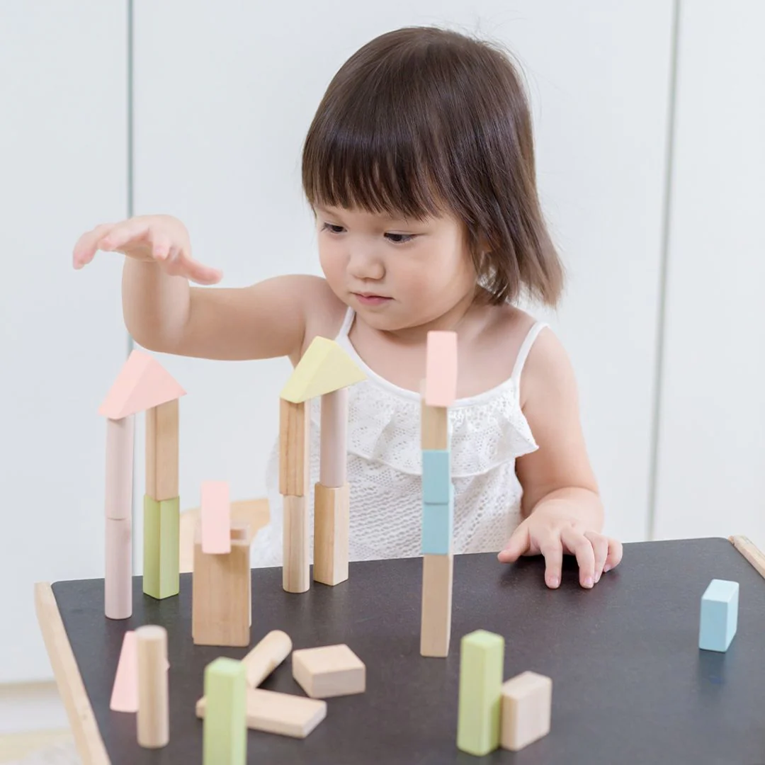 PlanToys 40-Piece Small Unit Blocks – Pastel Set - Image 4