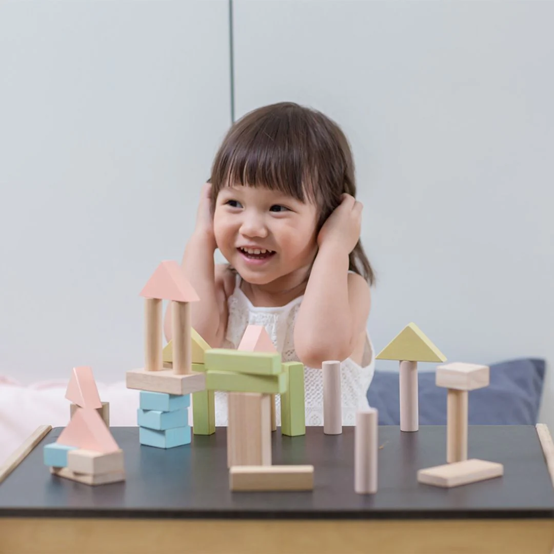 PlanToys 40-Piece Small Unit Blocks – Pastel Set - Image 5