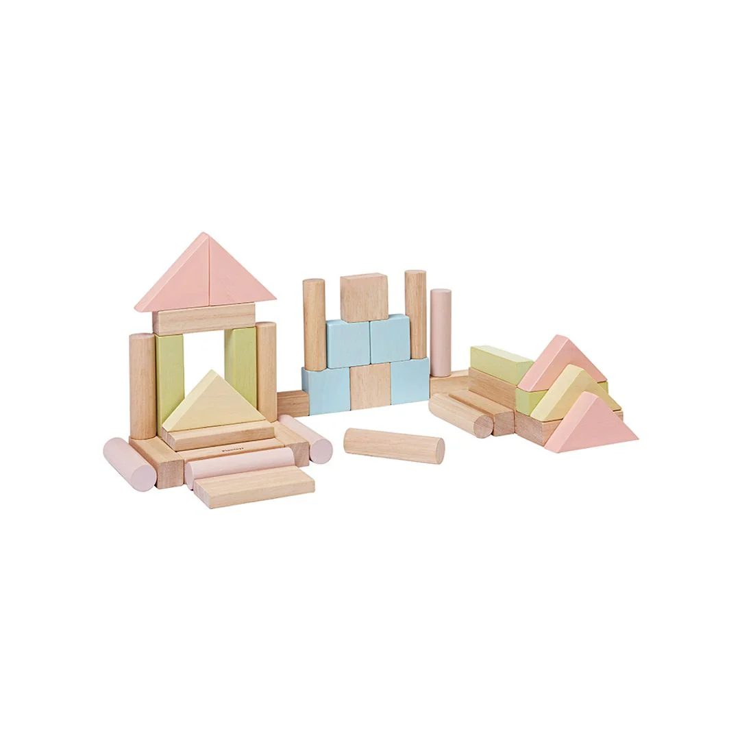 PlanToys 40-Piece Small Unit Blocks – Pastel Set - Image 7