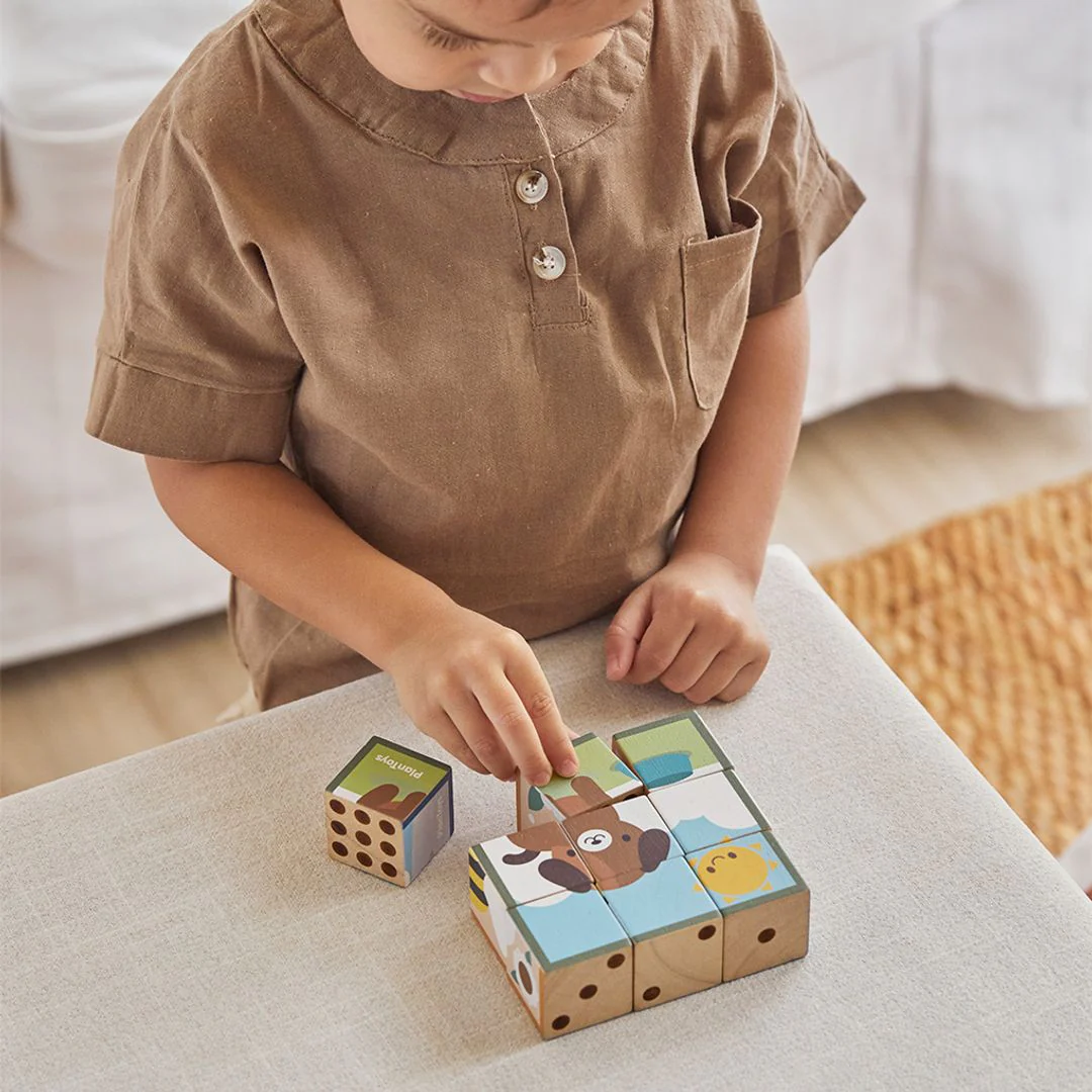 PlanToys Animal Puzzle Cubes - Image 2