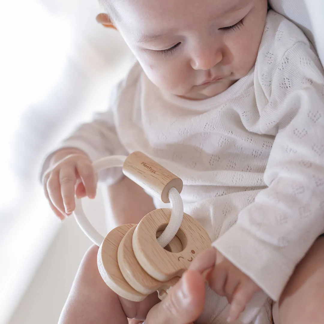 PlanToys Baby Key Rattle - Natural - Image 4