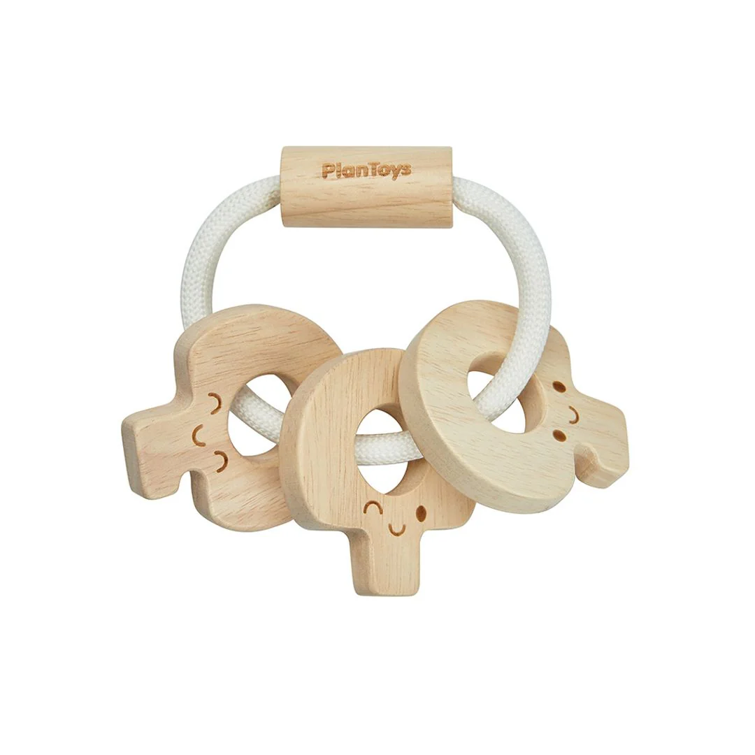 PlanToys Baby Key Rattle - Natural - Image 7