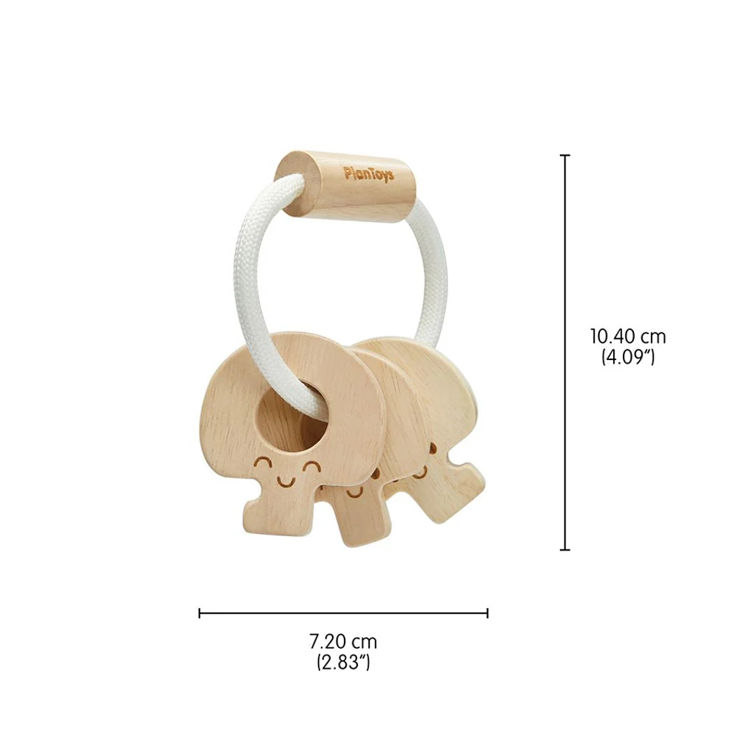 PlanToys Baby Key Rattle - Natural - Image 8