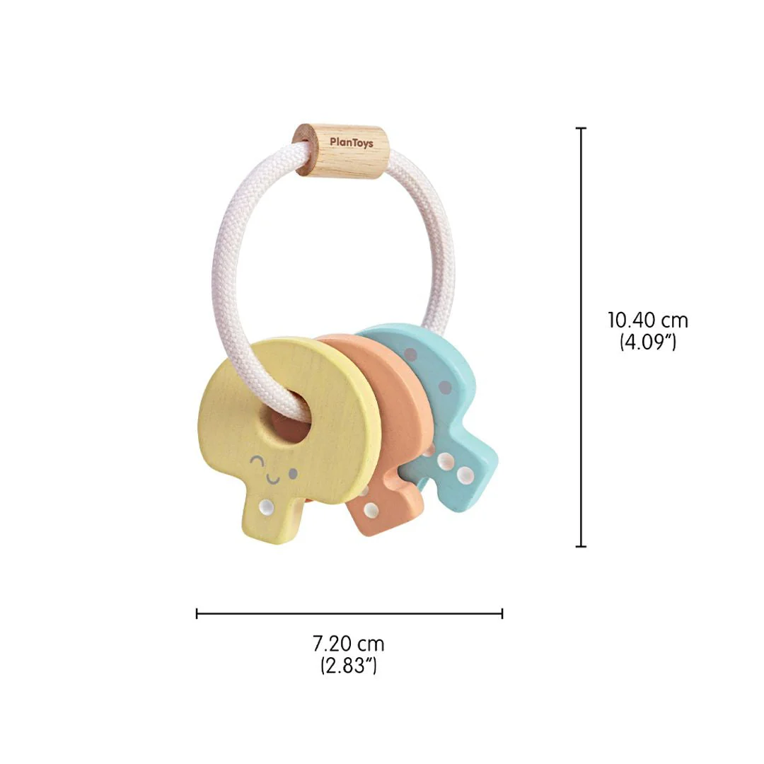 PlanToys Baby Key Rattle - Pastel - Image 7