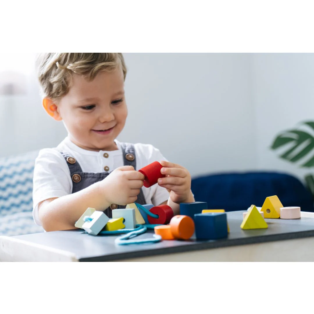 PlanToys Geo Lacing Beads - Unit Plus - Image 2