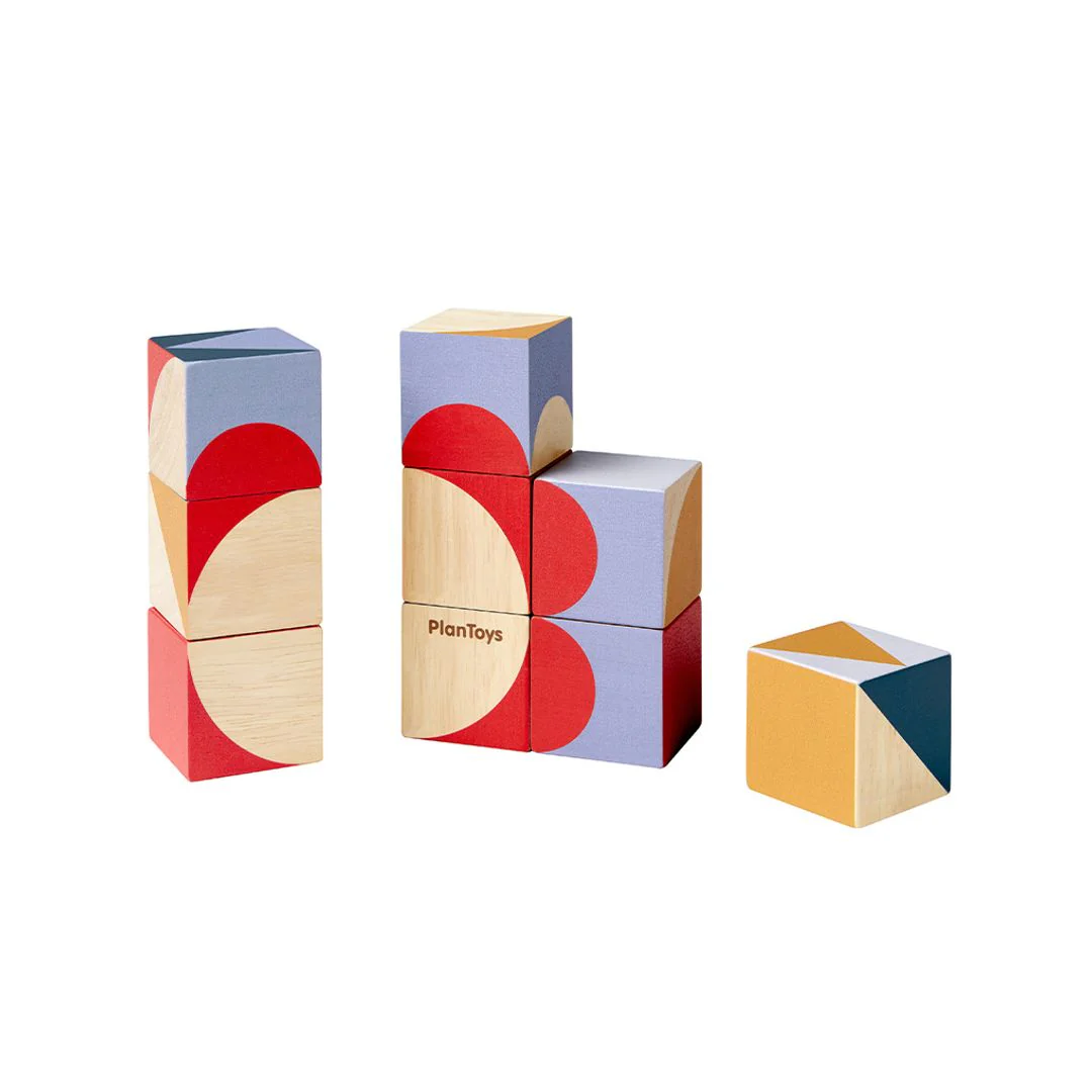 PlanToys Geo Pattern Cubes - Image 8
