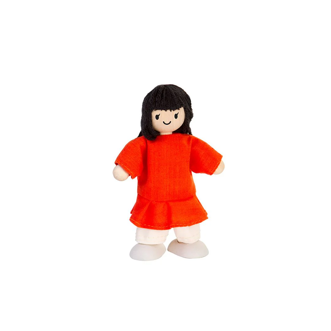 PlanToys Girl Dollhouse Figure - Fair Skin Tone - Image 2