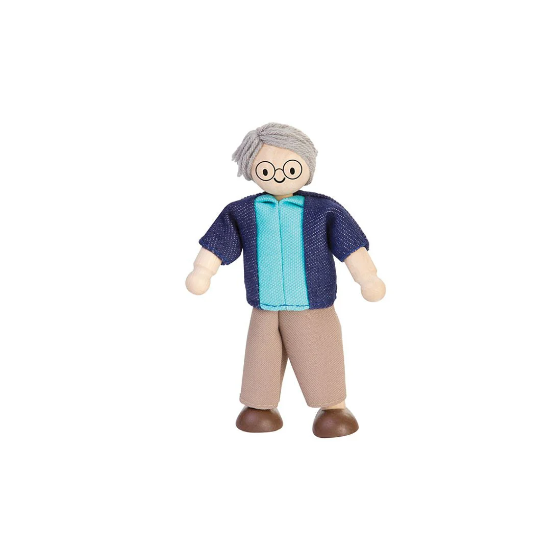 PlanToys Grandfather Dollhouse Figure - Light Skin Tone - Image 2