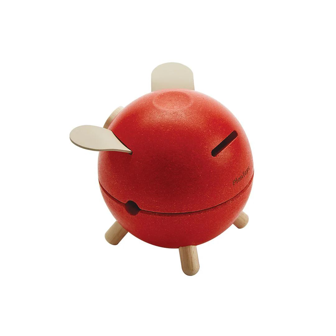 PlanToys Piggy Bank Red - Orchard - Image 5