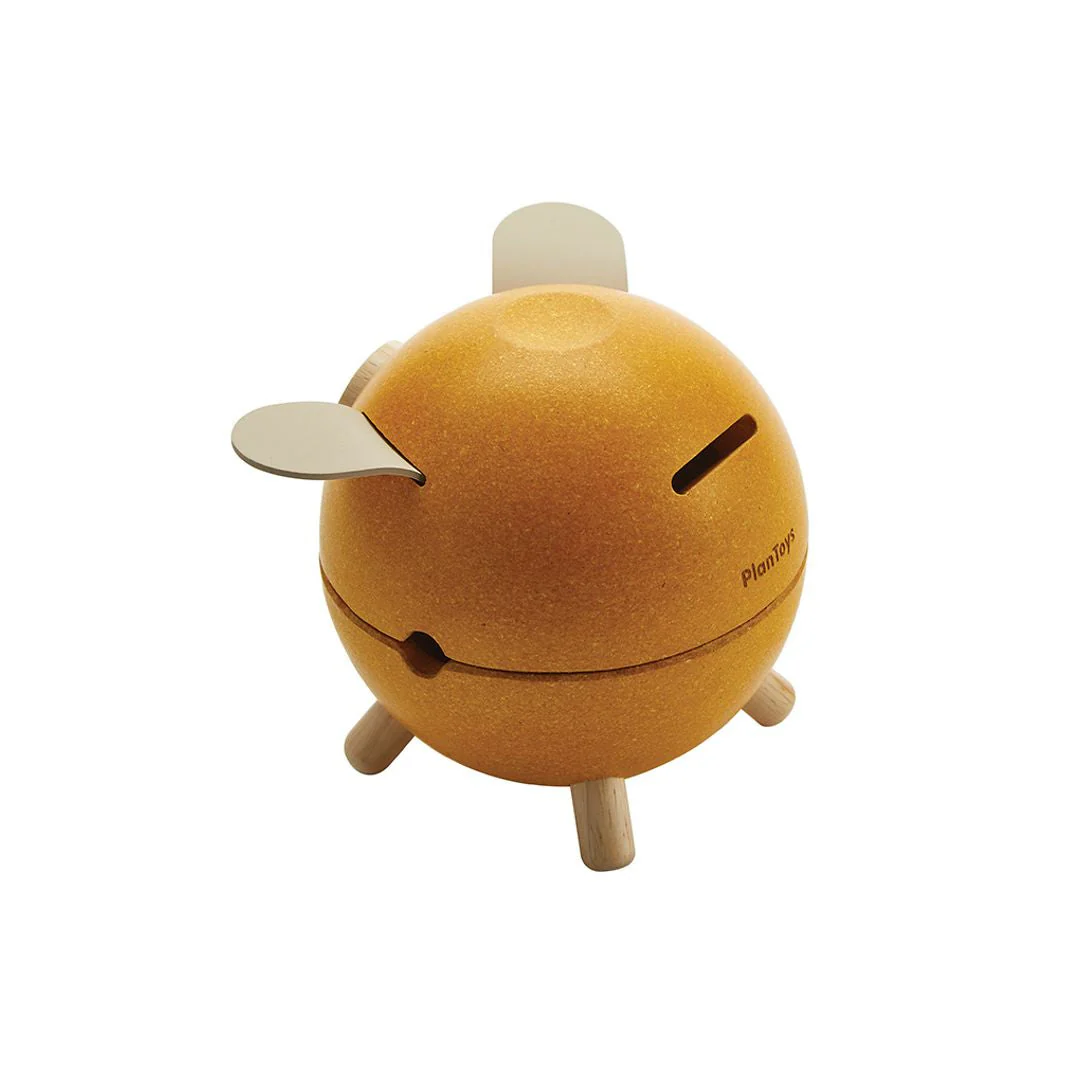 PlanToys Piggy Bank Yellow - Orchard - Image 5