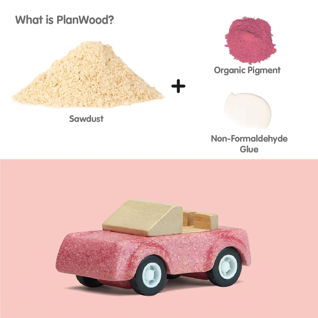 PlanToys Pink Sports Car - Image 4