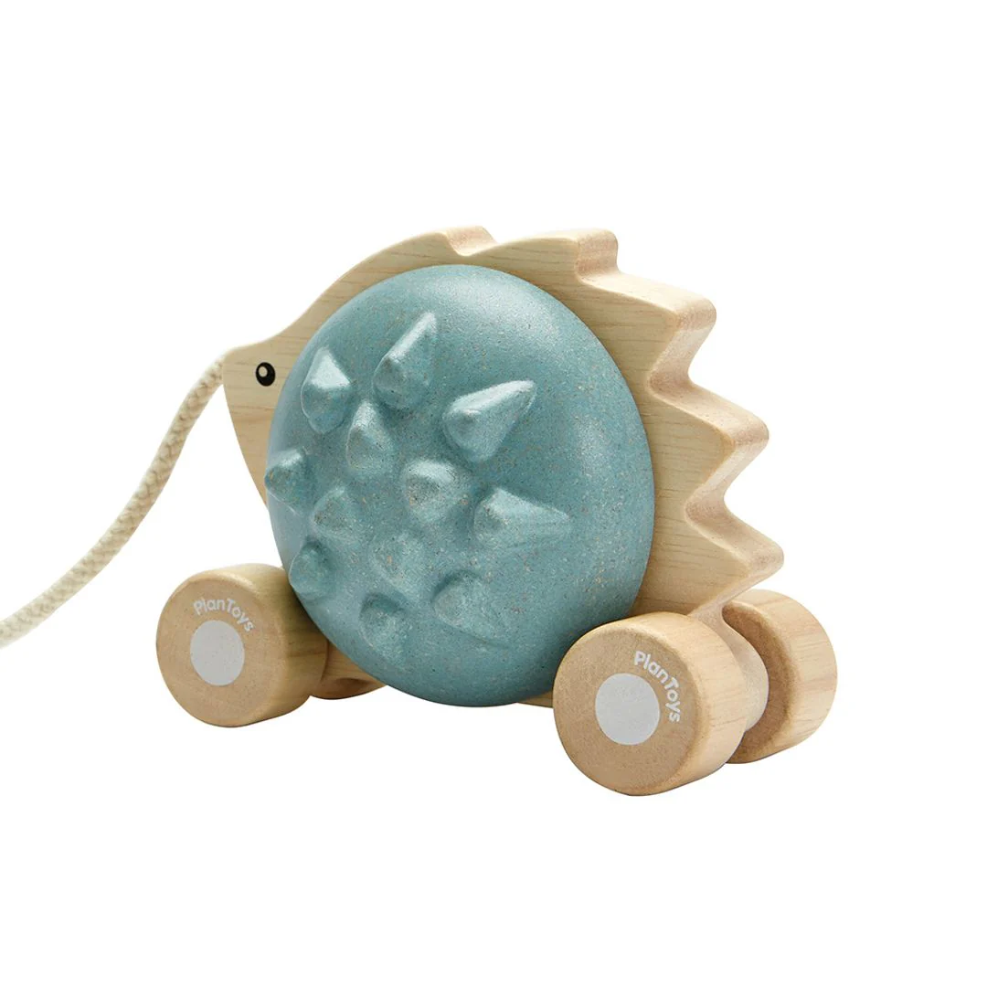 PlanToys Pull-Along Hedgehog - Blue - Image 8