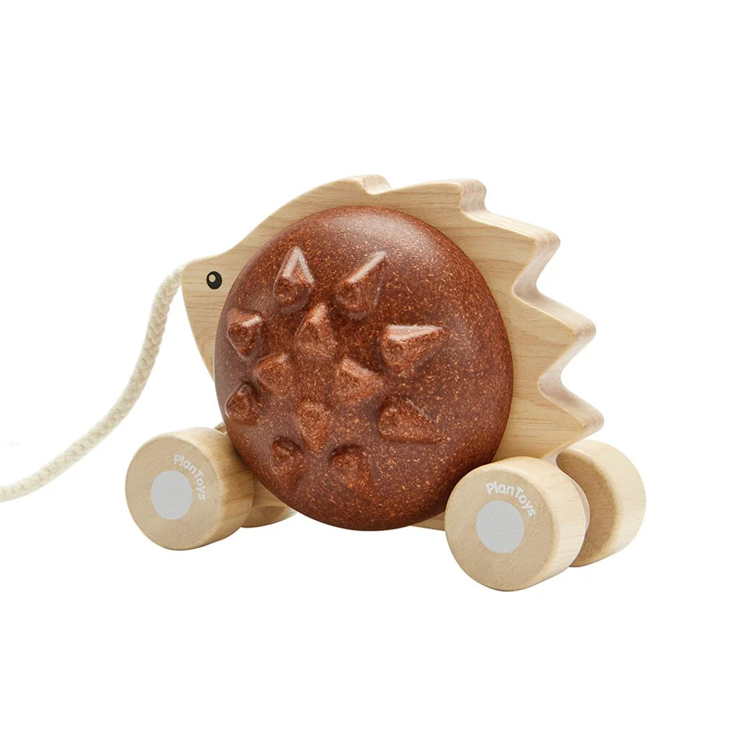PlanToys Pull-Along Hedgehog - Brown - Image 6